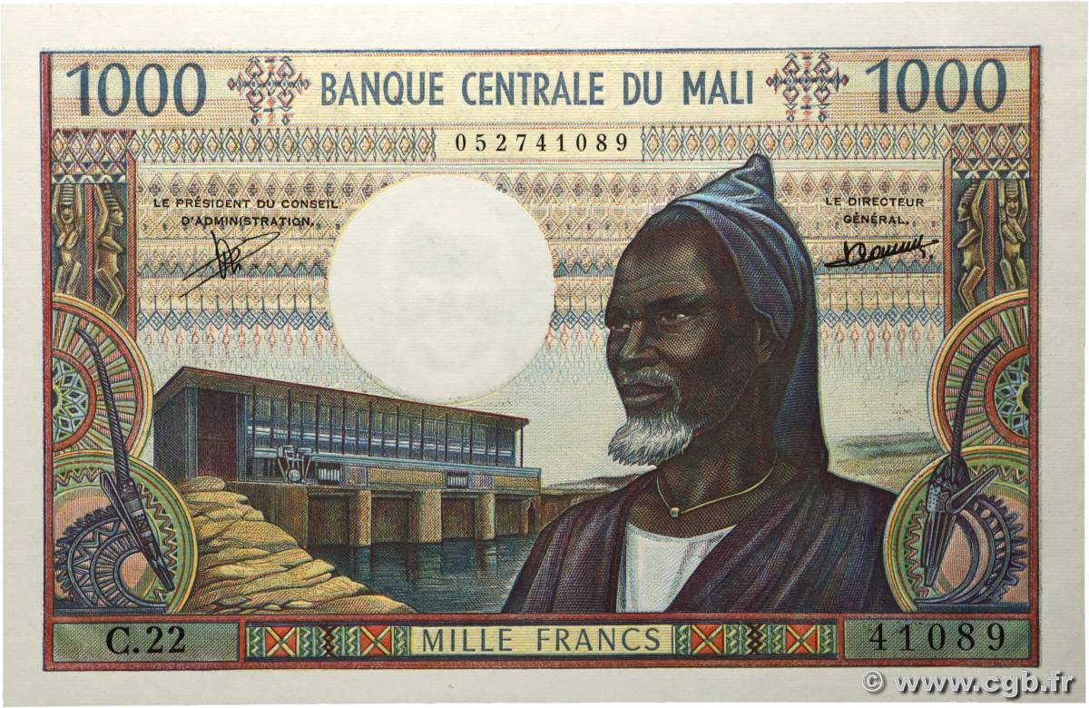 1000 Francs MALI  1970 P.13c UNC-