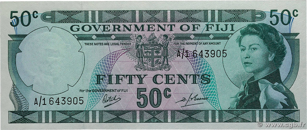 50 Cents FIDJI  1968 P.058a NEUF