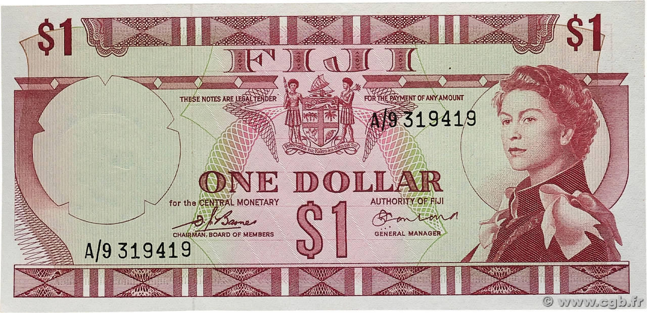 1 Dollar FIDJI  1974 P.071a NEUF