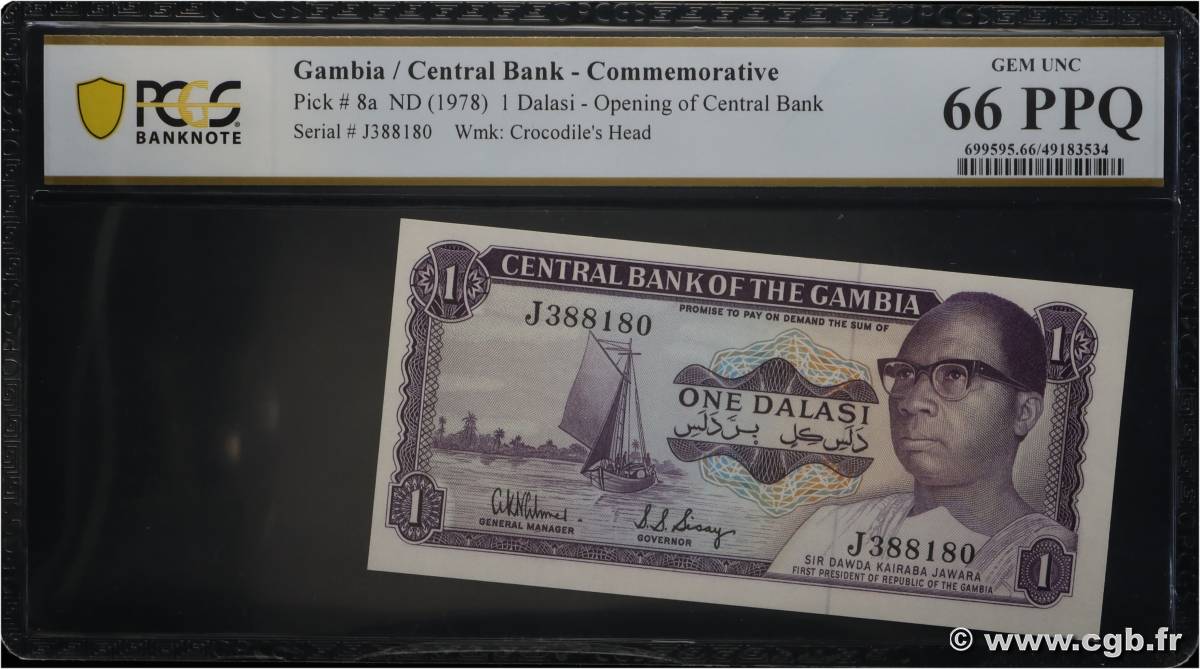1 Dalasi Commémoratif GAMBIA  1978 P.08a UNC