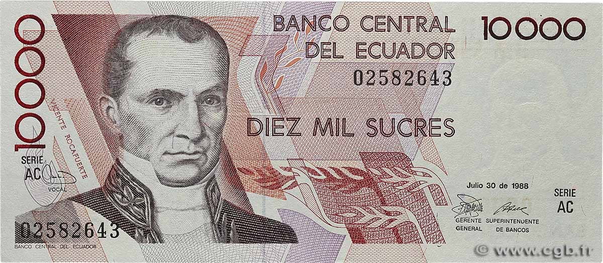 10000 Sucres ECUADOR  1988 P.127a UNC-