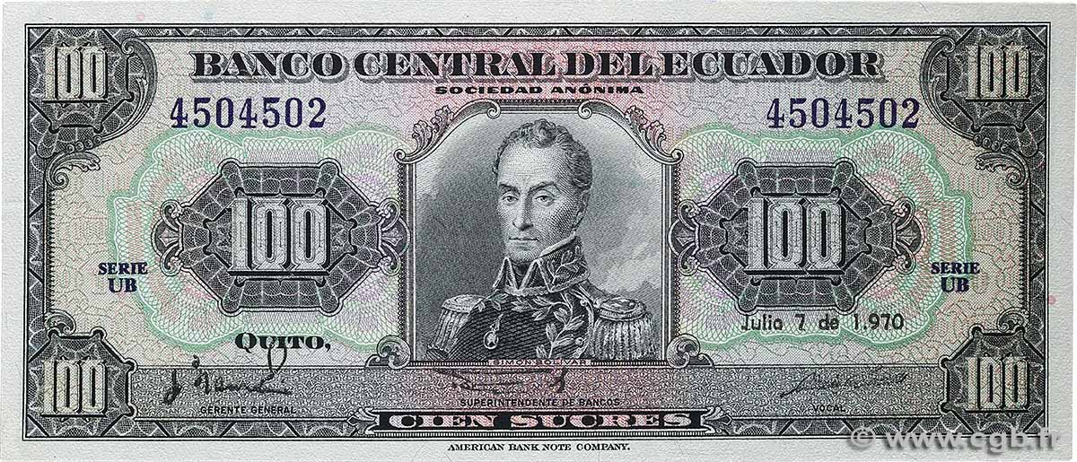 100 Sucres Lot ECUADOR  1993 P.123Ab UNC
