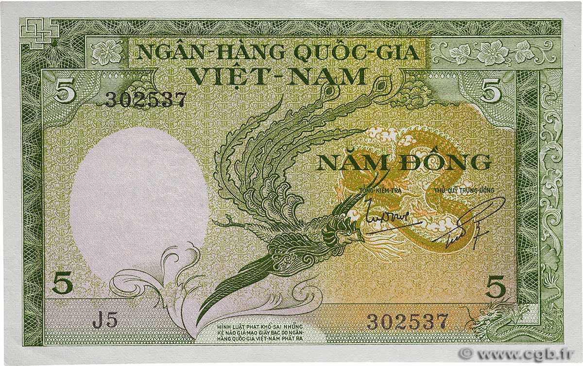 5 Dong SOUTH VIETNAM  1955 P.02a UNC-
