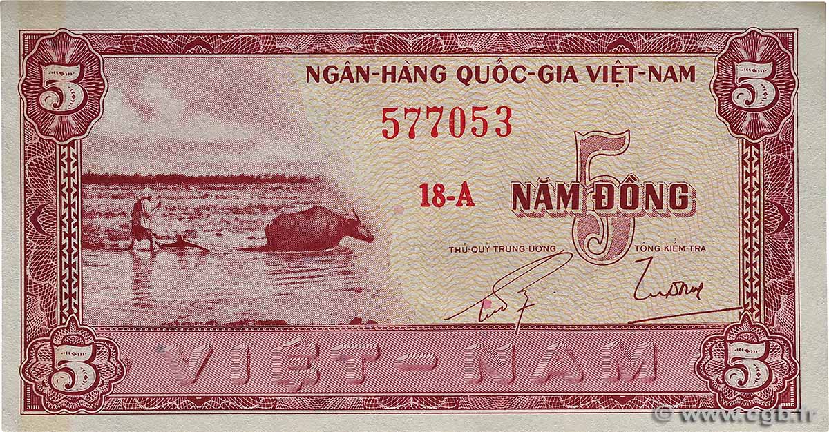 5 Dong SÜDVIETNAM  1955 P.13a VZ+