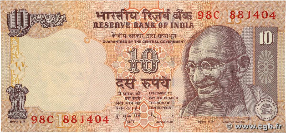 10 Rupees INDIA  2009 P.095r UNC