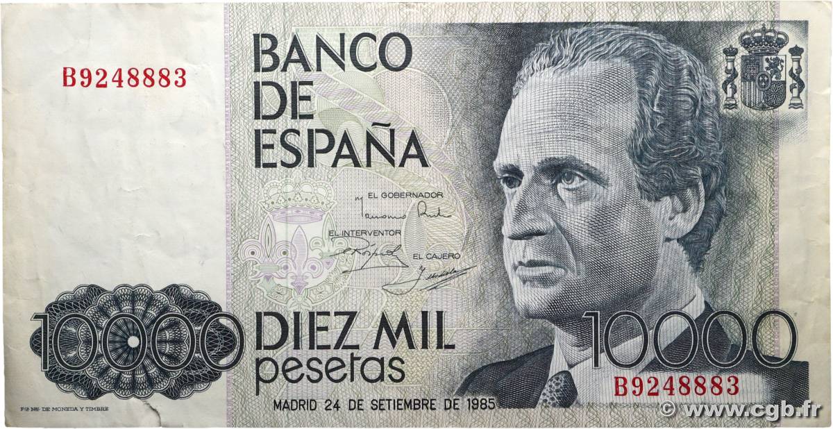 10000 Pesetas SPANIEN  1985 P.161 fSS