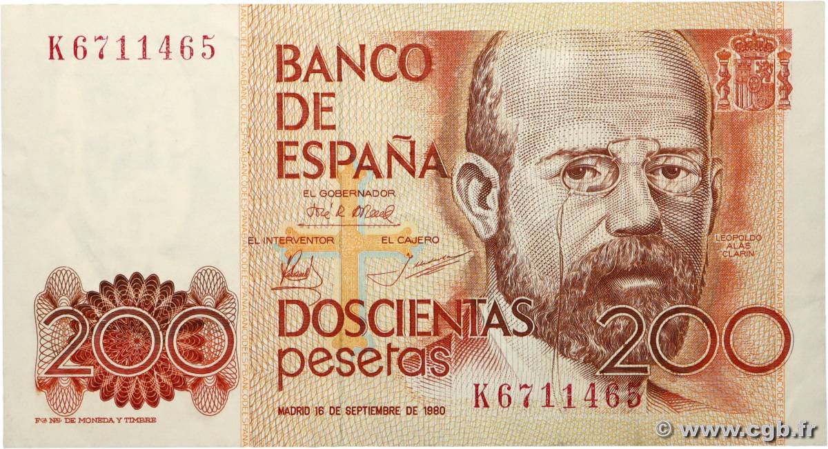 200 Pesetas SPANIEN  1980 P.156 fVZ