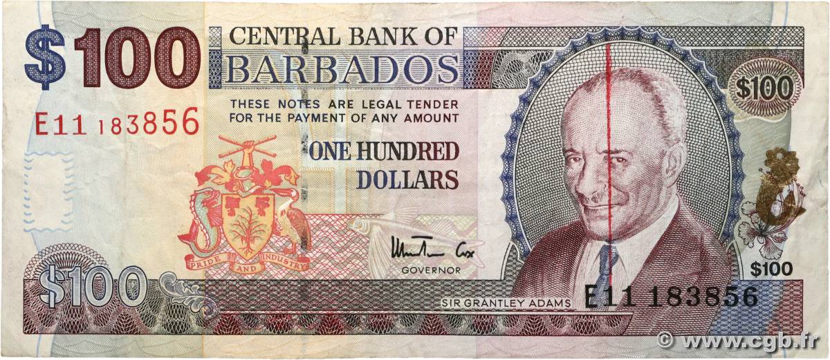 100 Dollars BARBADOS  1999 P.59 fSS