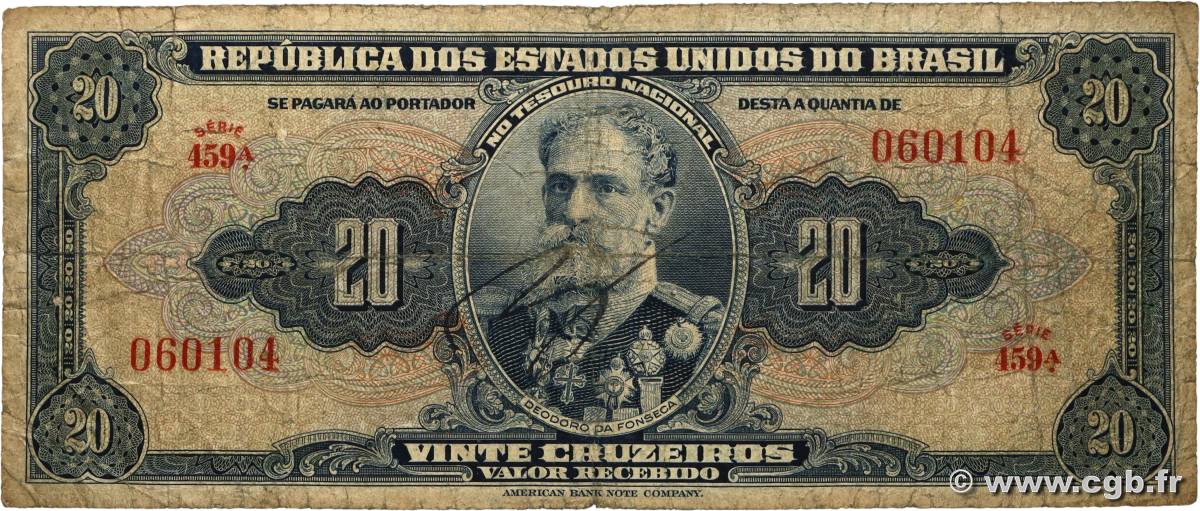 20 Cruzeiros BRASILIEN  1943 P.136a SGE