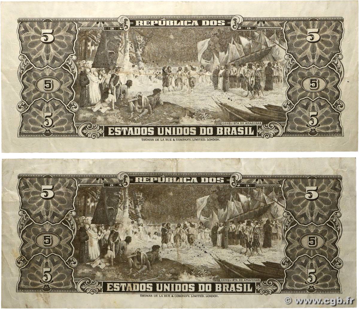 5 Cruzeiros Lot BRÉSIL 1950 P.142 554089 Billets