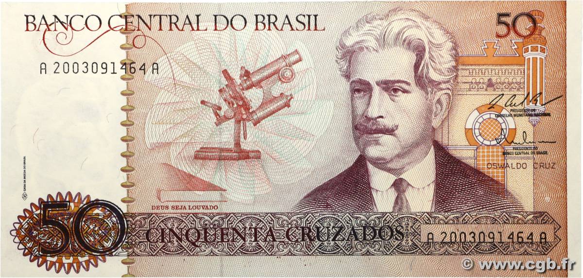 50 Cruzados BRASILIEN  1987 P.210b
 fST