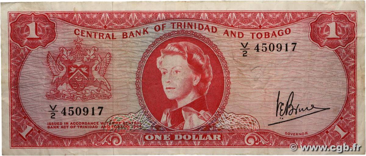 1 Dollar TRINIDAD and TOBAGO  1964 P.26c F