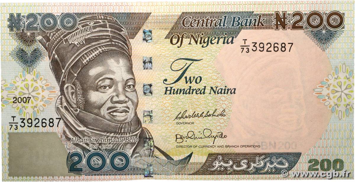 200 Naira NIGERIA  2007 P.29f pr.NEUF