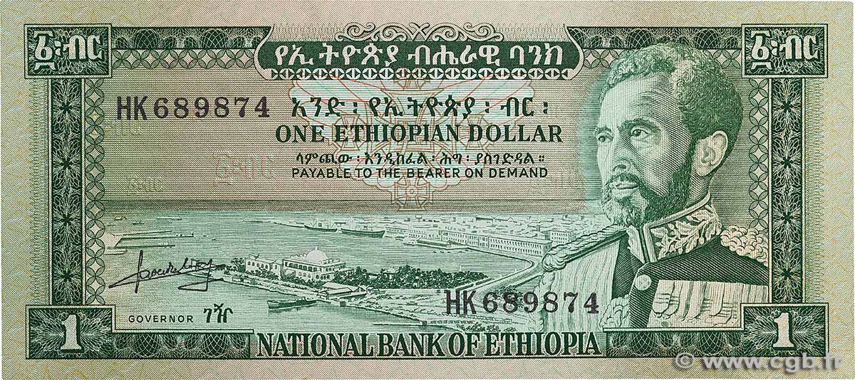 1 Dollar ETHIOPIA  1966 P.25a UNC
