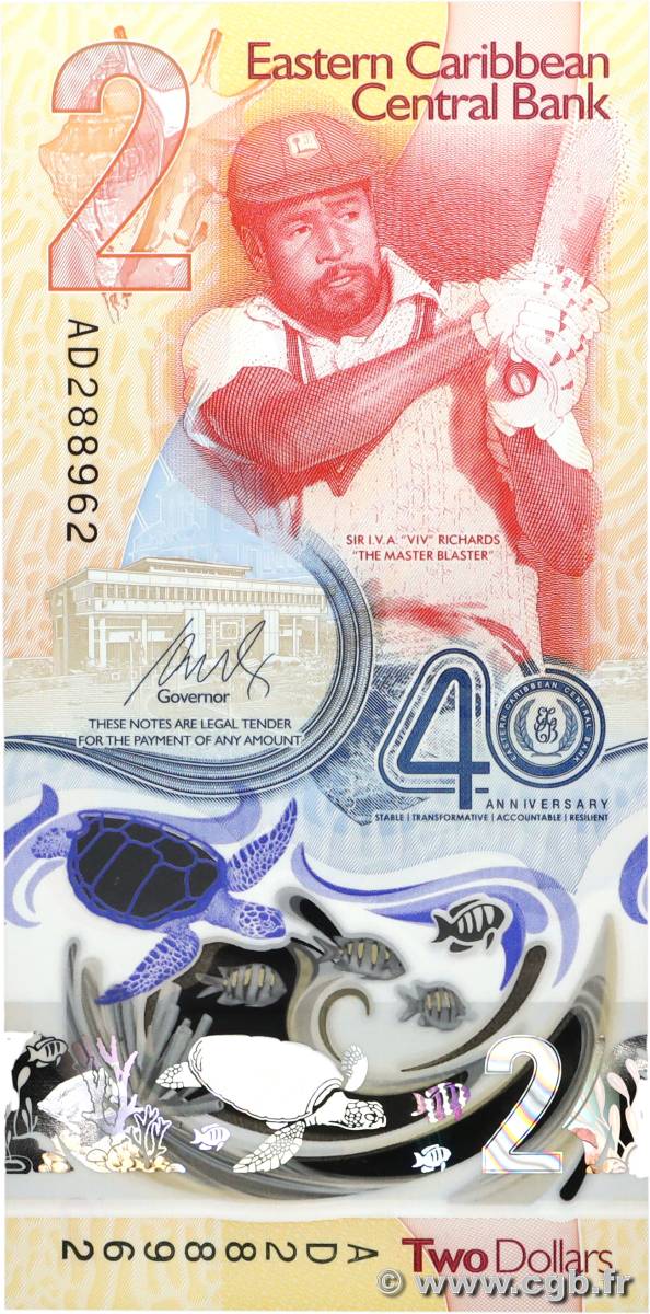 2 Dollars Commémoratif EAST CARIBBEAN STATES  2023 P.61 UNC