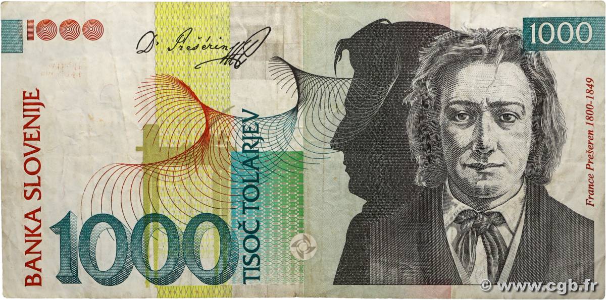 1000 Tolarjev SLOVENIA  1993 P.18a F