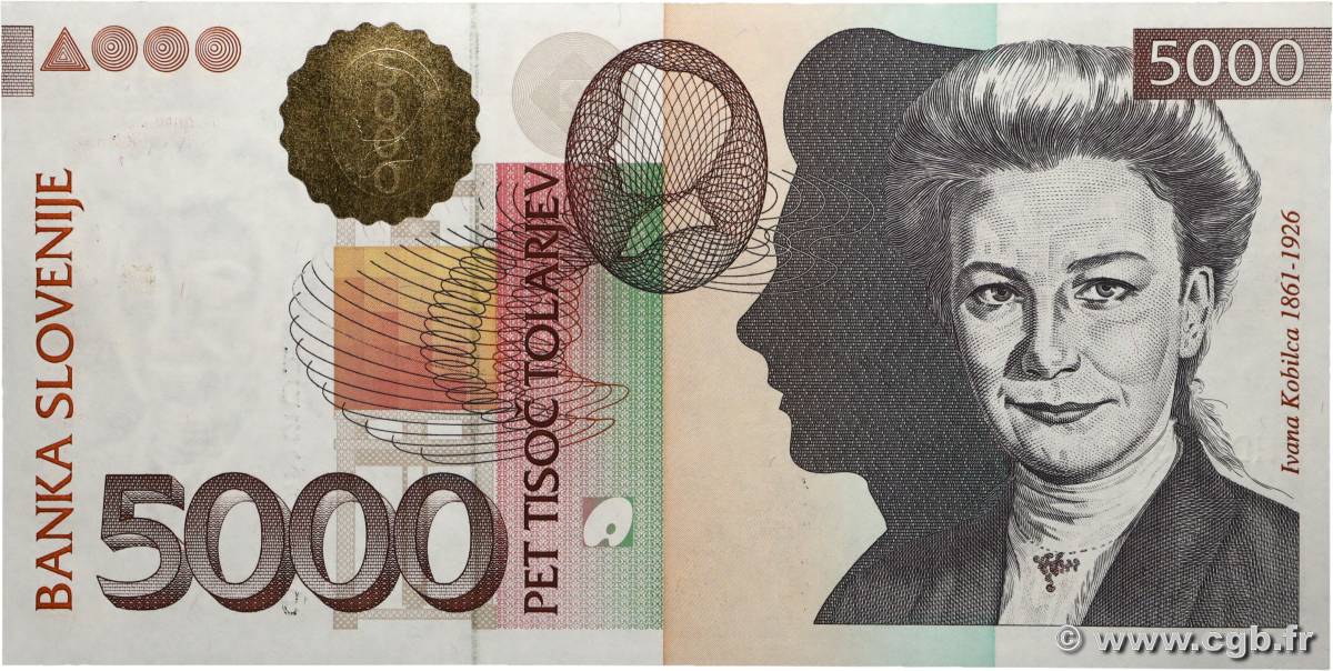 5000 Tolarjev SLOVENIA  2000 P.23a q.FDC