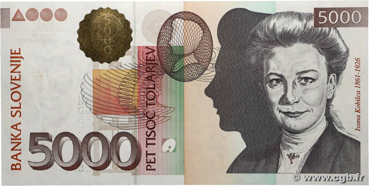 5000 Tolarjev SLOVÉNIE  2000 P.23a NEUF