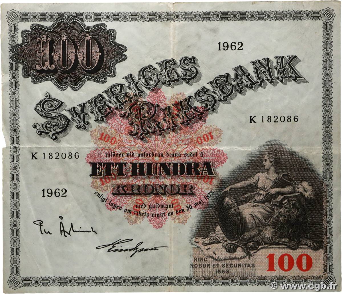 100 Kronor SWEDEN  1962 P.48d VF