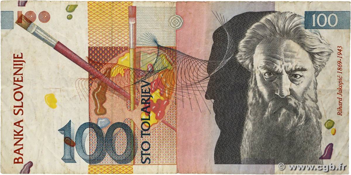 100 Tolarjev SLOVENIA  1992 P.14a F-