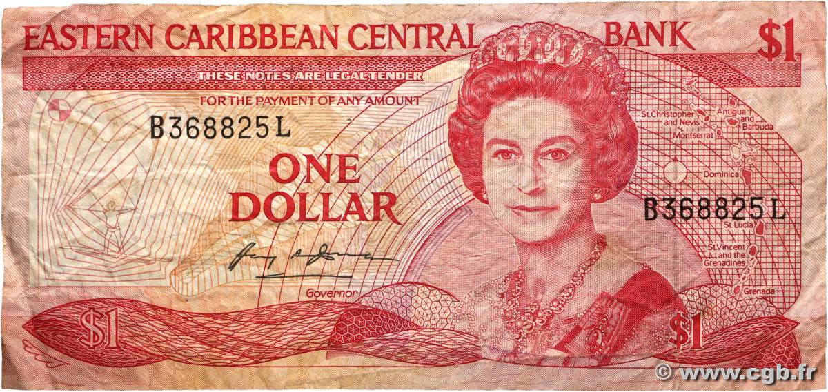 1 Dollar CARAÏBES  1985 P.17l TB