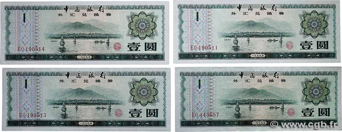 1 Yuan Lot CHINA  1979 P.FX3 XF