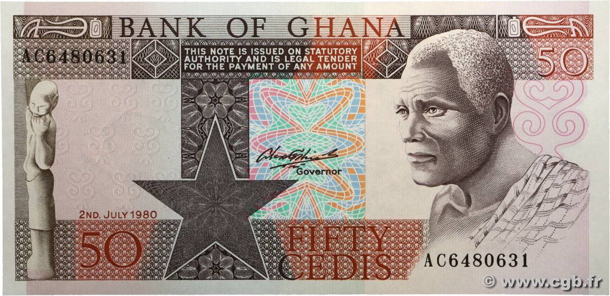 50 Cedis GHANA  1980 P.22b UNC