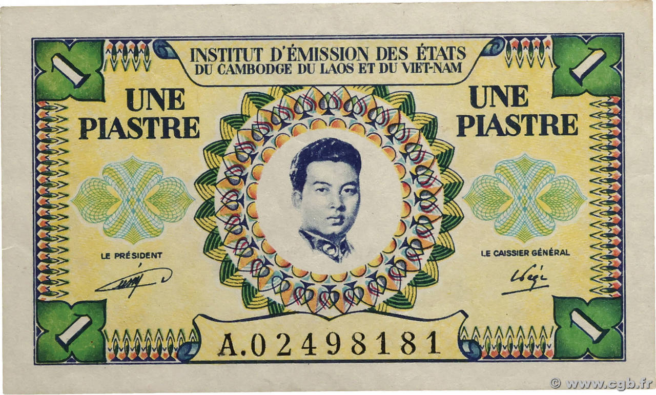 1 Piastre - 1 Riel INDOCHINE FRANÇAISE  1953 P.093 SUP
