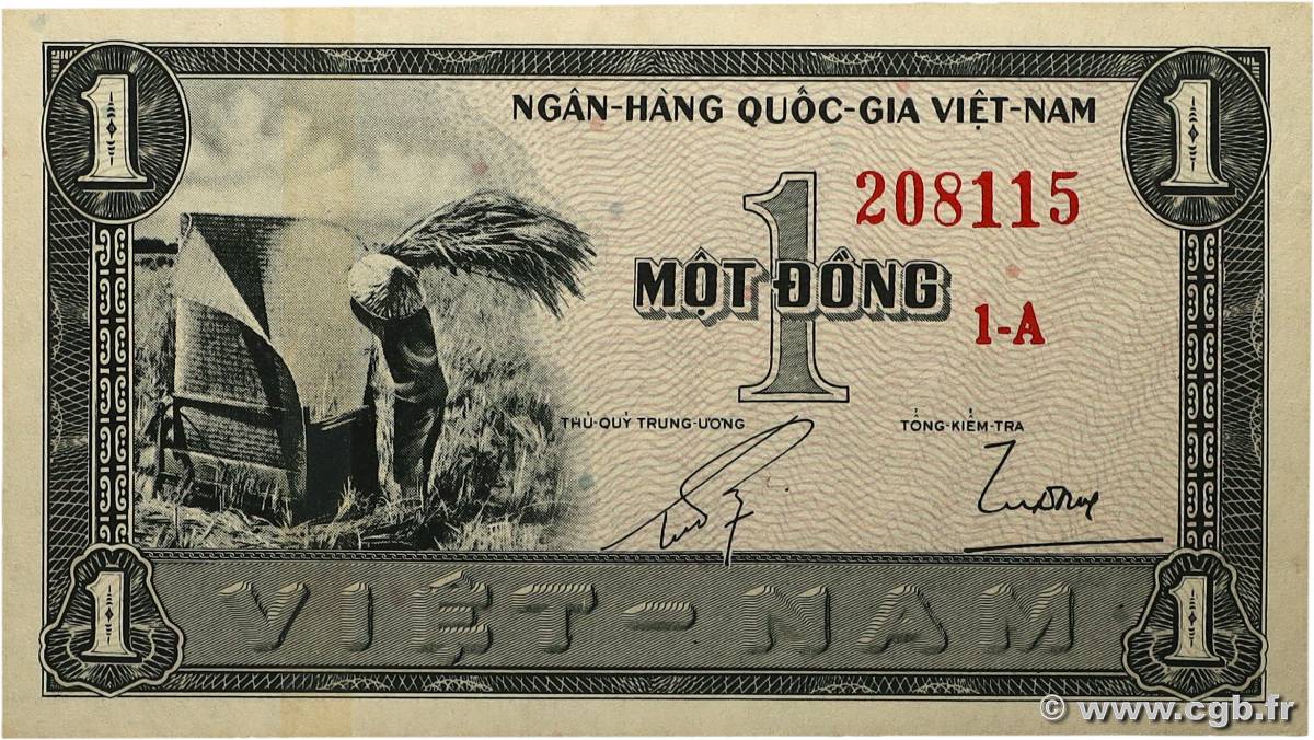 1 Dong VIET NAM SUD  1955 P.11a SPL