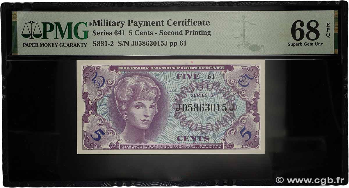 5 Cents UNITED STATES OF AMERICA  1965 P.M057a UNC