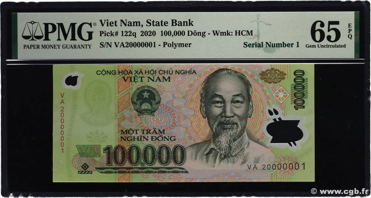 100000 Dong Numéro spécial VIET NAM   2020 P.122q NEUF