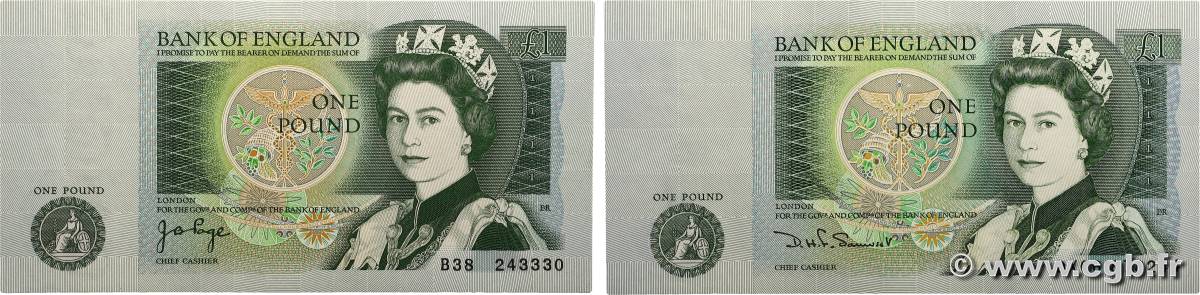 1 Pound Lot ENGLAND  1978 P.377a/b UNC-