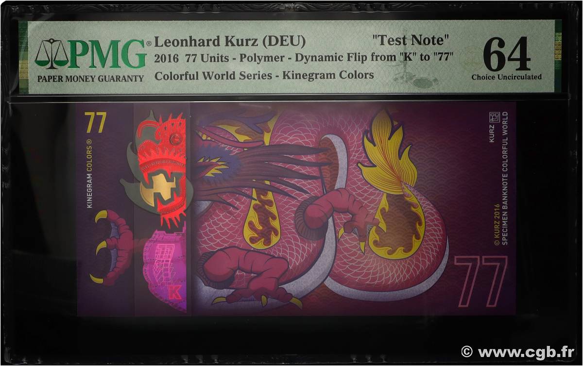 77 Units Test Note GERMAN FEDERAL REPUBLIC  2016 P.- UNC-