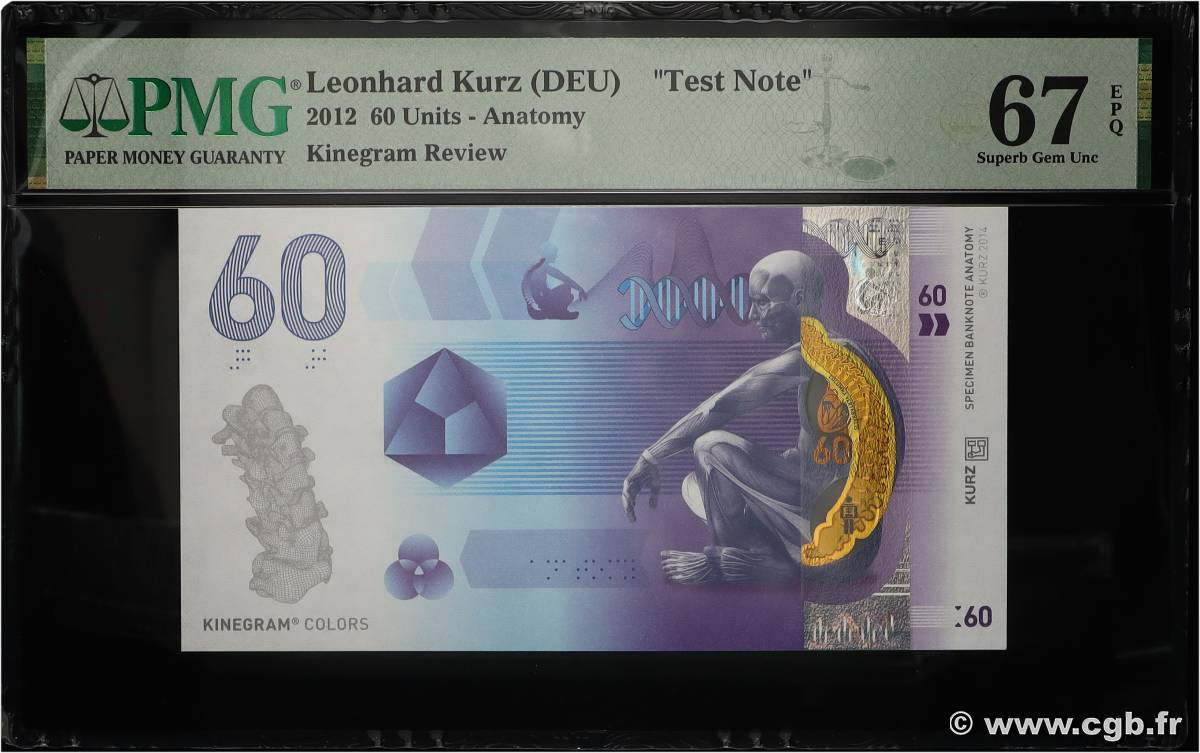 60 Units Test Note GERMAN FEDERAL REPUBLIC  2012 P.- UNC
