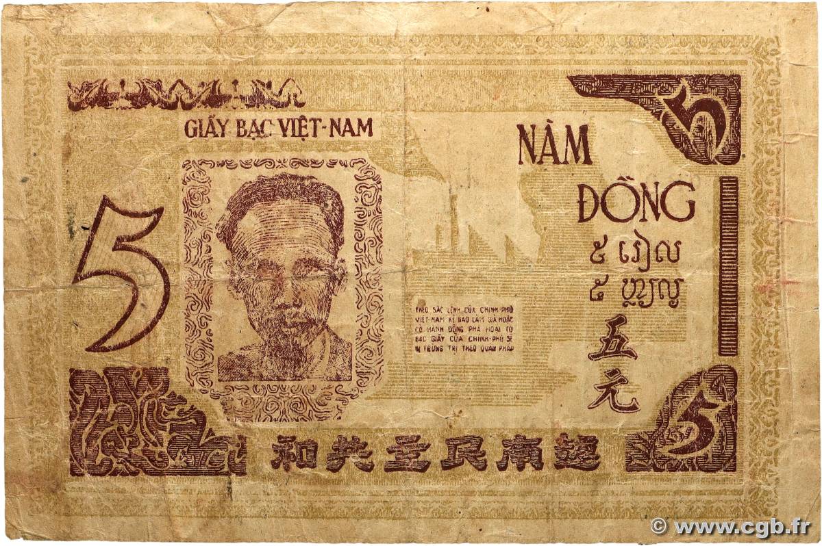 5 Dong VIETNAM  1946 P.003b SS