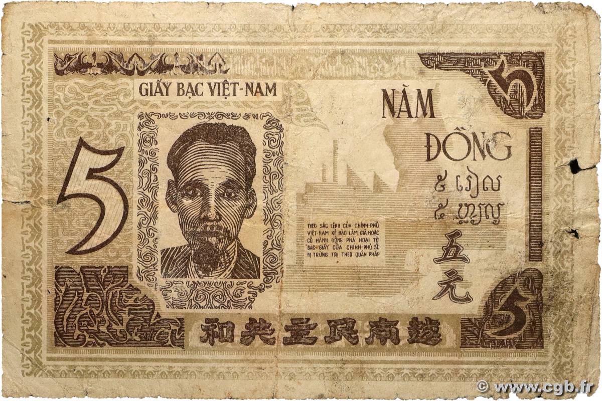 5 Dong VIETNAM  1946 P.004 fS