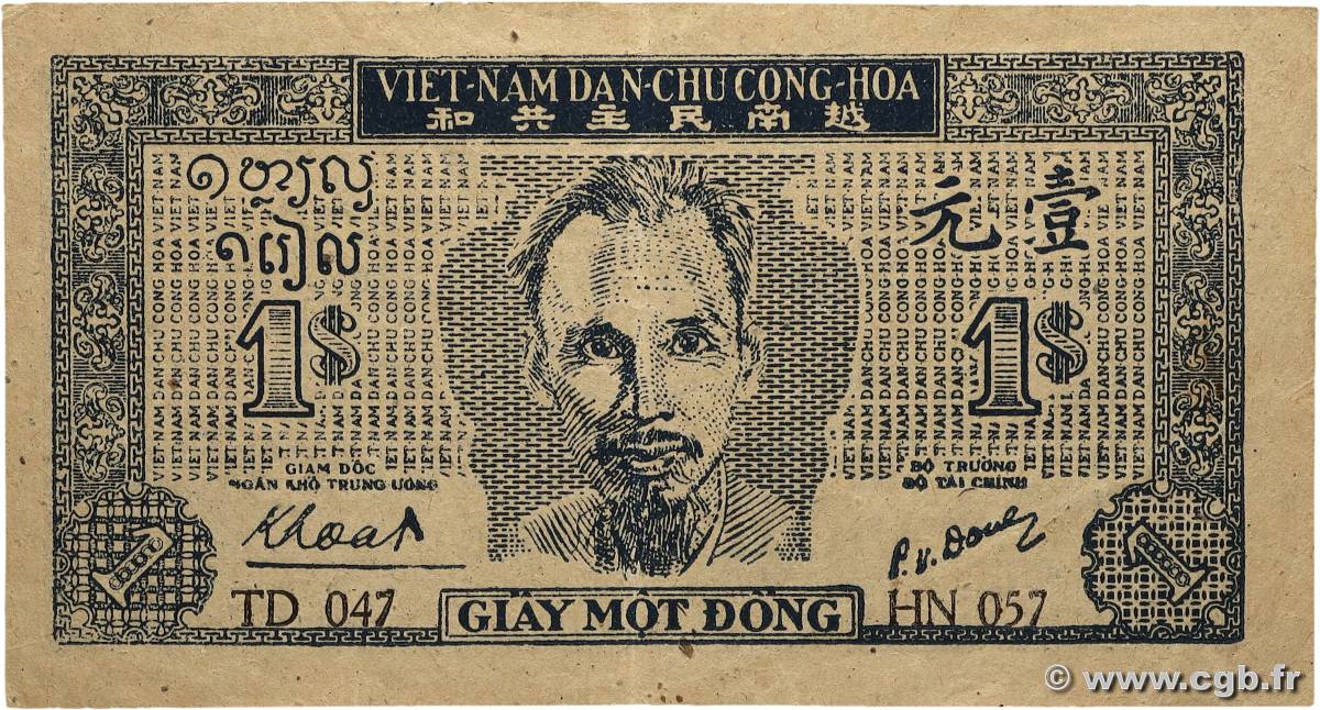 1 Dong VIETNAM  1947 P.009a fVZ