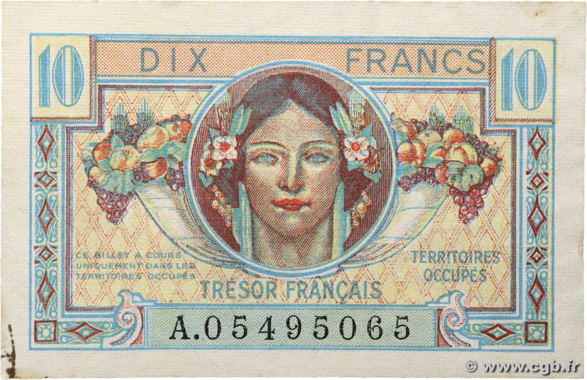 10 Francs TRÉSOR FRANÇAIS FRANCE  1947 VF.30.01 VF+