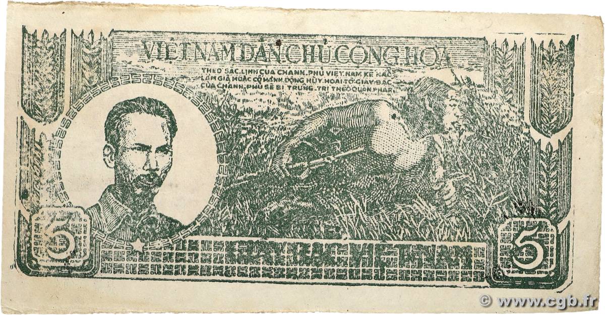 5 Dong VIETNAM  1948 P.017a fVZ