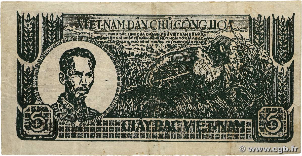 5 Dong VIETNAM  1948 P.017a SS