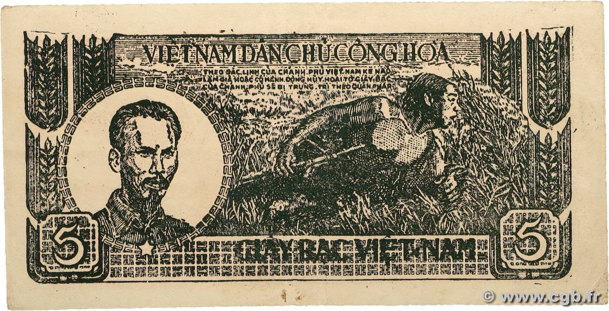 5 Dong VIETNAM  1948 P.017a VZ+