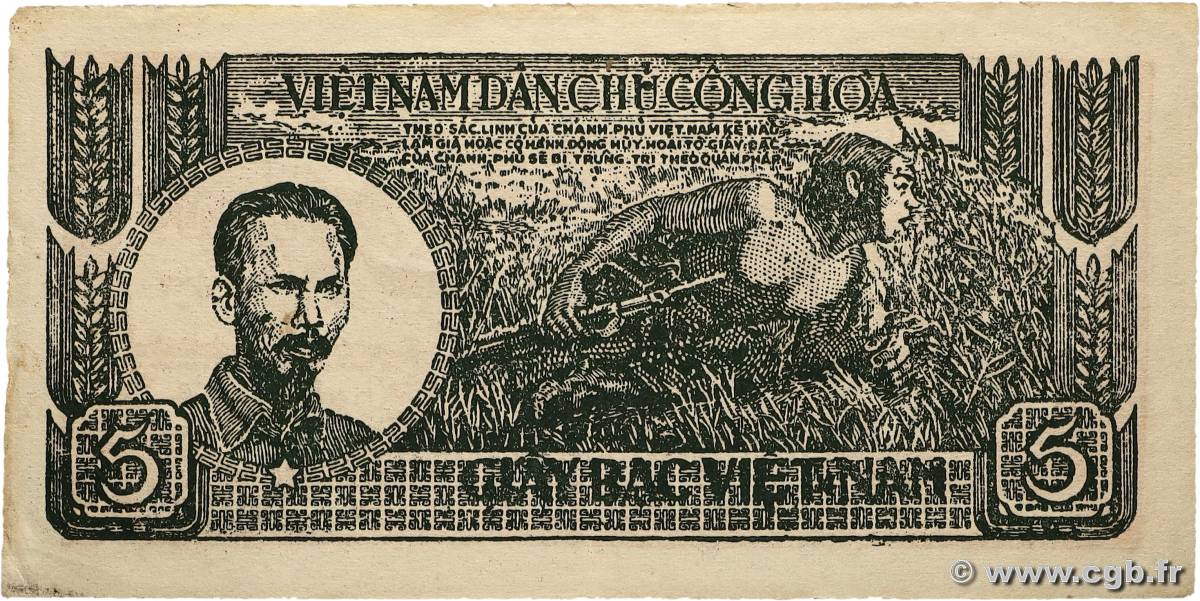 5 Dong VIETNAM  1948 P.017a fVZ