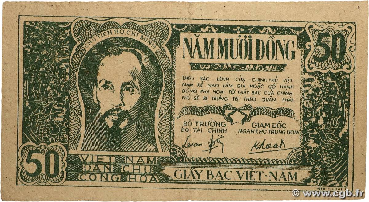 50 Dong VIETNAM  1948 P.027a SS