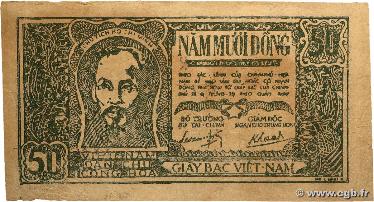 50 Dong VIETNAM  1948 P.027b fVZ