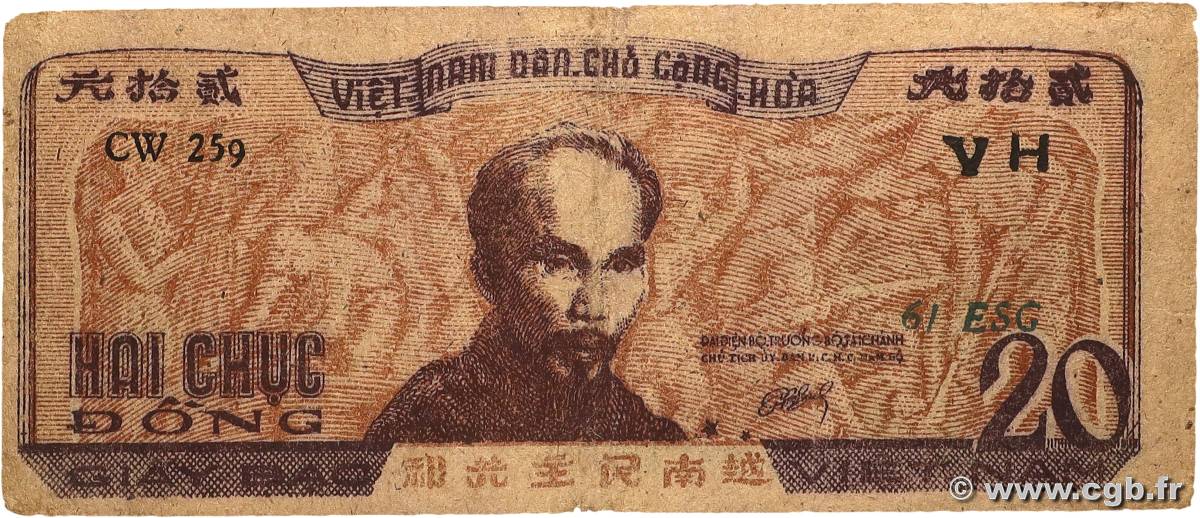 20 Dong VIETNAM  1952 P.041b fSS