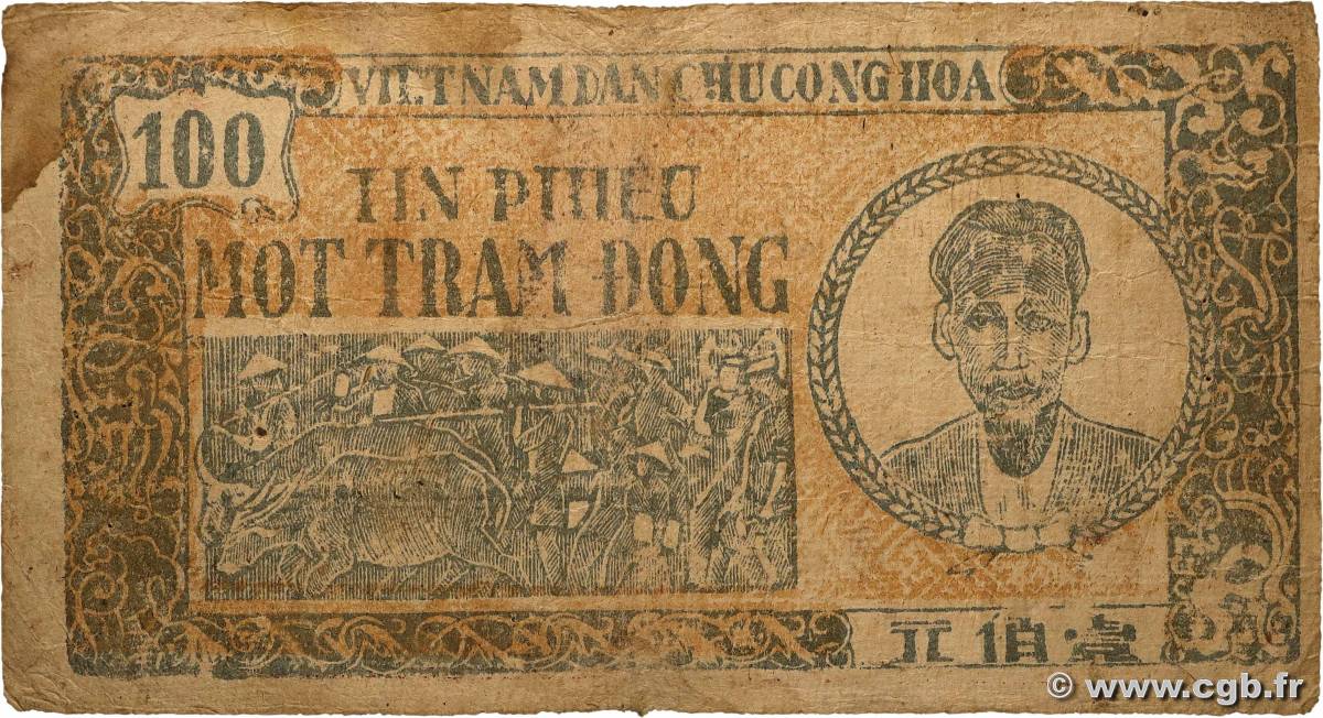100 Dong VIETNAM  1950 P.054b fS