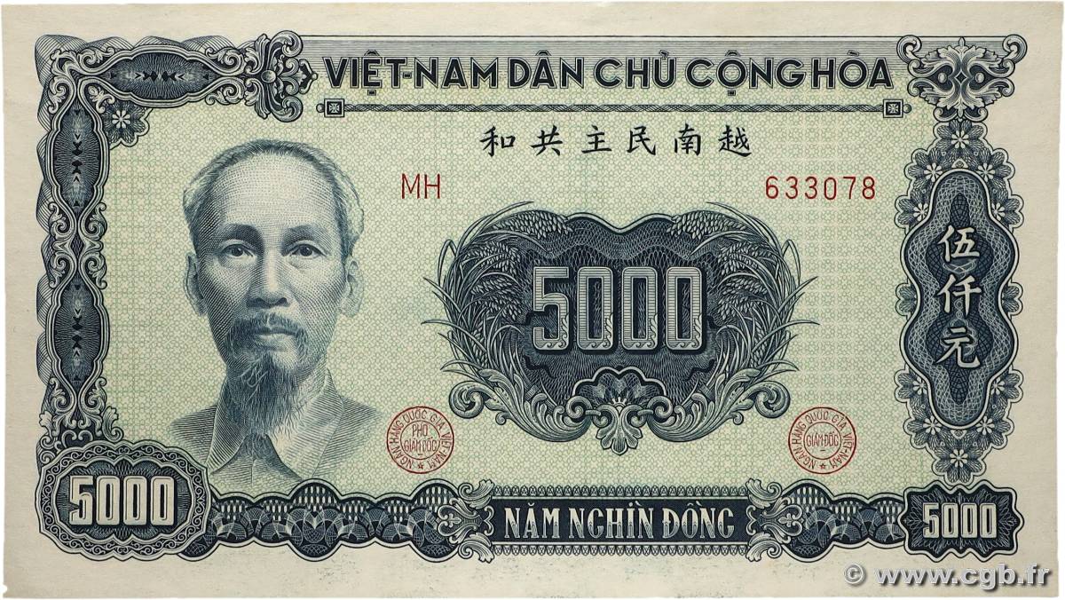 5000 Dong VIETNAM  1953 P.066a fST+