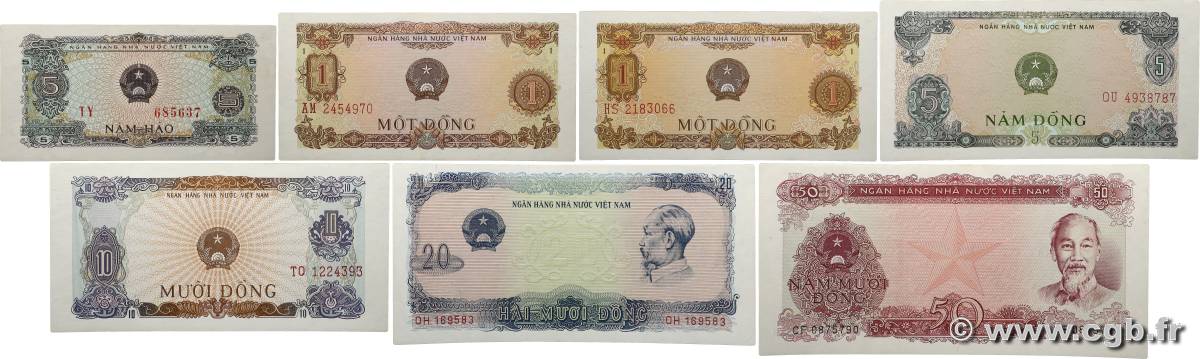 5 Hao à 50 Dong Lot VIETNAM  1976 P.079 à 84 ST