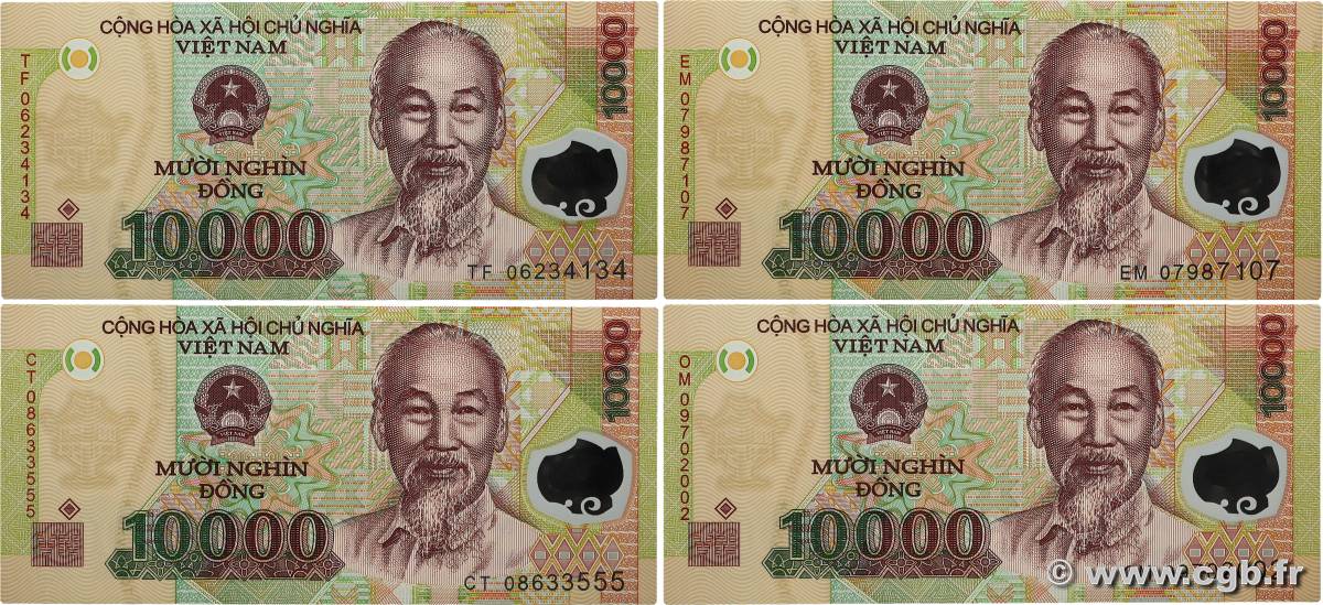 10000 Dong Lot VIETNAM  2006 P.119a à d ST