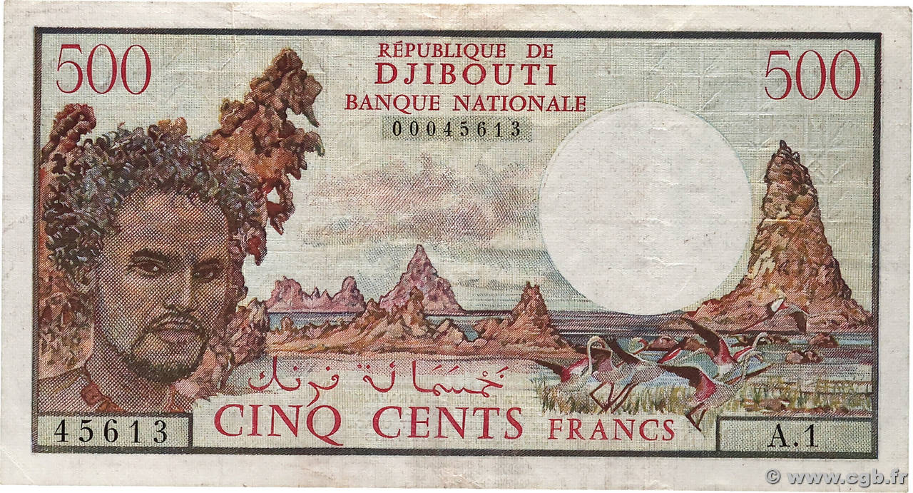 500 Francs DJIBOUTI  1979 P.36a TTB+